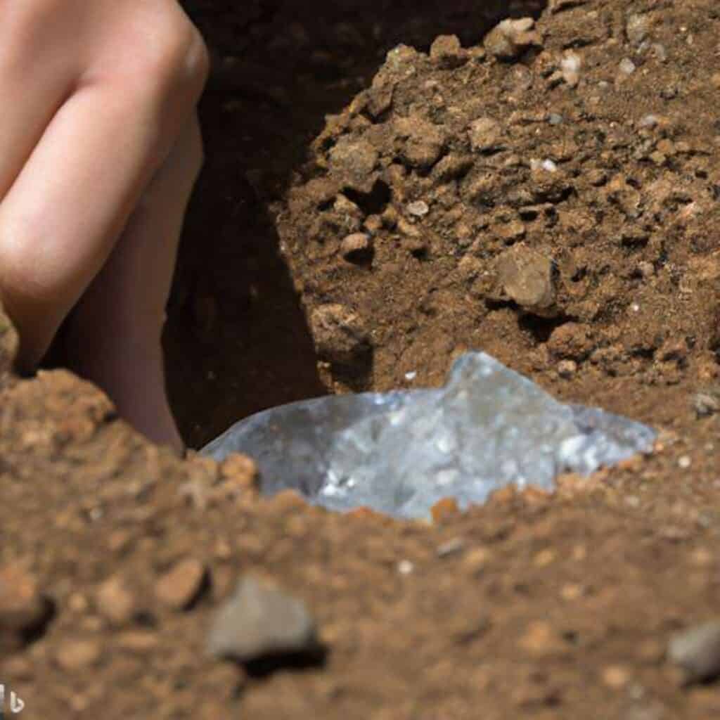 cleansing crystals with the earth