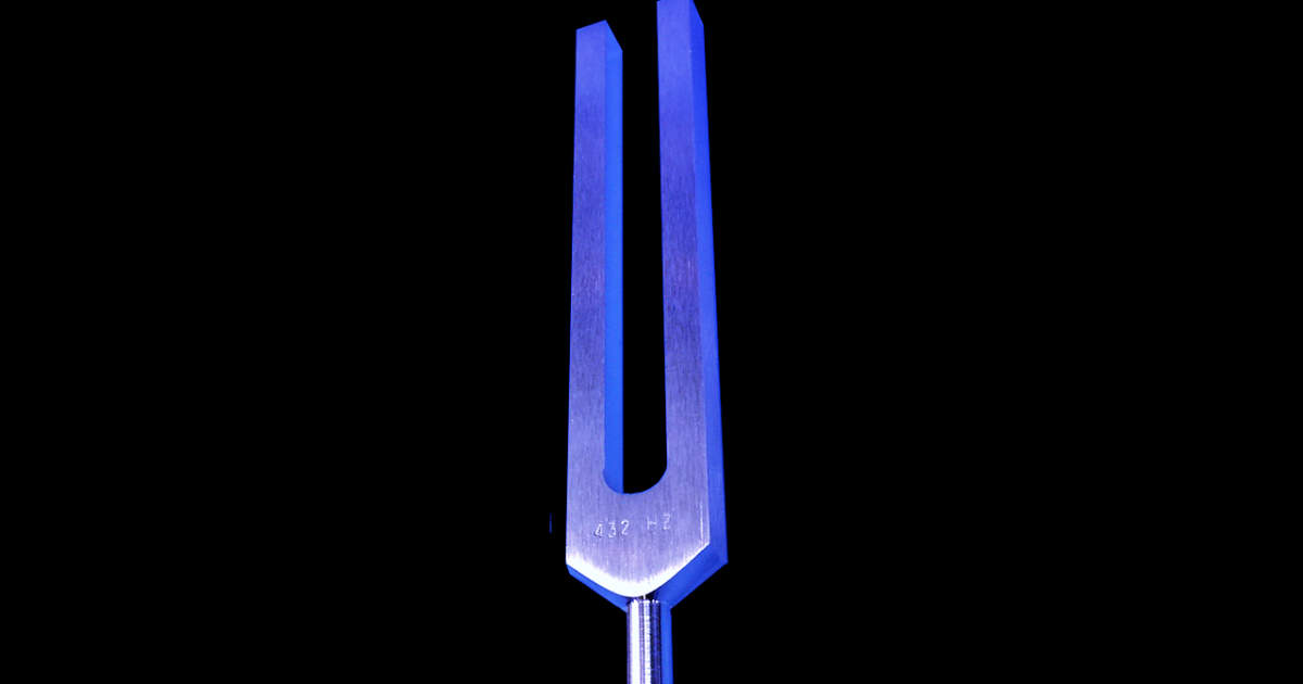 Tuning fork to illustrate you being in tune with your vibration of abundance